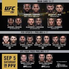 Maybe you would like to learn more about one of these? Ufc On Twitter Rt If You Re Pumped For Some Ufc191 Action Today Fight Card Presented By Thebastardex 9 15 On Fx Tbx Http T Co 33agie05k8