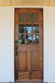 Im In Love With Our New Front Door Solid Hardwood Door With Windows White Siding Wood Beadboard Basement Remodeling Exterior Front Doors Wooden Front Doors