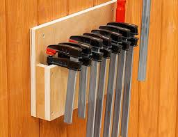 When you turn these flat sawn pieces up on end, you get quarter sawn material in the direction of clamping force! 7 Clever Clamp Storage Ideas For A Small Workshop