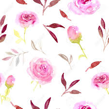 Pink and white floral pattern unwatermarked. Watercolor Pink Floral Seamless Pattern On White Background Hand Drawn Illustration Peony Rose Flowers Leaves Digital Paper Scrapbooking Gift Pck Paper Textile Wallpaper Fabric Design Stock Photo Picture And Royalty Free Image