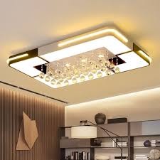See more ideas about flush mount lighting, ceiling lights, flush mount. Rectangle Acrylic Led Ceiling Light Fixture Modern Black And White Flush Mount Lighting With Crystal Ball Deco Beautifulhalo Com