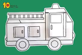 Fire Truck With Opening Doors Printable Fire Trucks Fire Truck Craft Truck Crafts