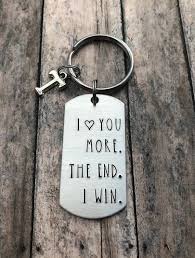 I Love You More The End I Win Personalized Initial Key Chain Valentines Day Gift For Boyfriend Girlfriend Anniversary Creative Gifts For Boyfriend Cute Gifts For Girlfriend Thoughtful Gifts For Boyfriend
