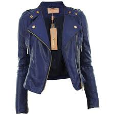 Blue Leather Jackets For Women Blue Leather Jacket Leather Look Jackets Jackets For Women