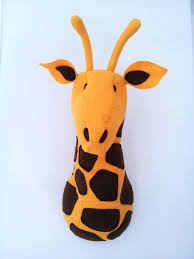 Giraffe Faux Taxidermy Felt Wall Mounted Animal Head Etsy Faux Taxidermy Animal Heads Giraffe