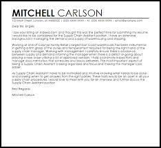 Home » cover letter » cover letter examples » production » supply chain manager. Supply Chain Assistant Cover Letter Sample Cover Letter Templates Examples