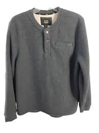 Full Sleeve Henley Shirt Tumblr American Retro Heavy Henley Shirt Slim Fit Tough  Guy Style Solid