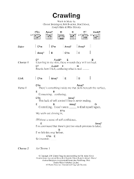 Crawling Sheet Music Linkin Park Guitar Chords Lyrics