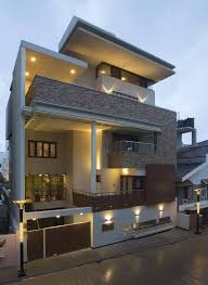 Elegant Modern Residential House In India Architecture House House Designs Exterior Residential House