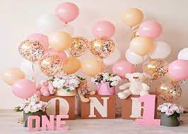 Smash cakes are a fun (and messy!) way to celebrate baby's first birthday. Simple Balloon Theme Baby Girl One Year Old First 1st Happy Birthday Backdrop Cake Smash Decoration