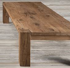 Rh S Reclaimed Russian Oak Parsons Coffee Table Handcrafted Of Solid Reclaimed White Oak Timbers From Decades O Oak Coffee Table Coffee Table Coffee Table Wood
