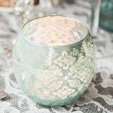 Invest in something that can be used multiple times and multiple ways! Reflective Lace Glass Globe Tealight Candle Holders Set Of 4