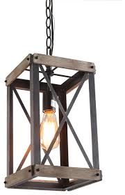 Free shipping on any order over $50. In Stock Lnc 1 Light Foyer Farmhouse Rustic Cage Wood Pendant Hanging Lantern Chandeliers Industrial Pendant Lighting By Lnc Houzz