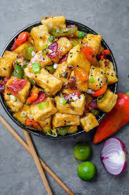 Stir Fried Sweet Chili Tofu Recipe Asian Tofu Recipes Tofu Recipes Vegetarian Recipes