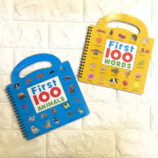 Best toddler books along with crayons and paper, i always carry 3 or 4 board books in sophie's diaper bag. Kan First 100 Words And Animals Educational Book For Kids Shopee Philippines