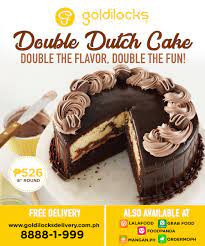 2.4 out of 5 stars 4 ratings. Goldilocks Our Doubly Delicious Double Dutch Cake Is A Facebook