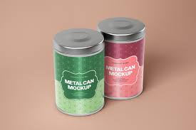 Download Glossy Round Tin Can Box Mockup Set In Packaging Mockups On Yellow Images Creative Store PSD Mockup Templates