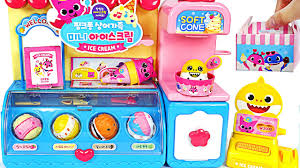 + more shark songs & wooden hammer cartoons by onekid tv Baby Shark Mini Ice Cream Shop Pinkfong Let S Make A Sweet Ice Cream With Pinkfong Pinkypoptoy Youtube
