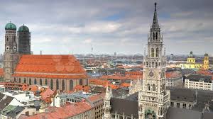 Munchner Skyline Zeitraffer Luftaufnahme Stadtbild Marienplatz Gera Blue Tree Stadtlandschaft Skyline Luftaufnahme