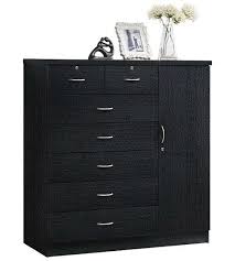 Black armoires & wardrobe closets : Large Bedroom Dresser Tall 7 Drawer Chest Of Drawers Black Wood Clothes Cabinet 789081611762 Ebay