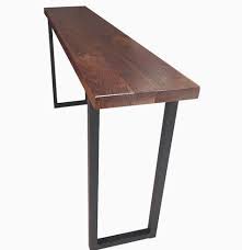 This Walnut And Steel Breakfast Bar Or Console Table Would Be A Beautiful Addition To Any Room Shown At 70 Long X 1 Walnut Dining Table Table High Top Tables