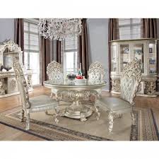 Homey Design Hd 8088 5pc Round Dining Table Set Round Dining Table Sets Luxury Dining Tables Luxury Dining