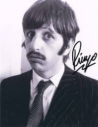 Ringo Starr Autographed Black & White Photograph