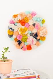 Diy Pom Pom Wall Hang Yarn Diy Diy Pom Pom Pom Pom Crafts