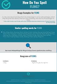 Correct Spelling For Fling Infographic Spellchecker Net