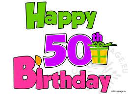 I hope you enjoy coloring these free printable happy birthday coloring sheets (or give as a gift) and i hope they bring you some peaceful time as well! Happy 50th Birthday Coloring Page
