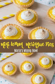 Mini Lemon Meringue Pies Are Light And Refreshing The Perfect Size For A Party Or Any D Mini Lemon Meringue Pies Lemon Meringue Pie Easy Lemon Dessert Recipes