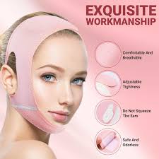 Amazon.com: Juskaa Reusable V Line Lifting Mask with Chin Strap for  Sleeping,Face Lift Prevent Sagging, Jaw Exerciser,light pink,M : Beauty &  Personal Care