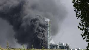 An explosion occurred at an industrial park for chemical factories in leverkusen, nrw, germany, on july 27, 2021, at 9:40 a.m. 6n4tesek7fs1pm