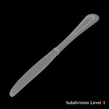 Table Dinner Knife Cutlery 3d Model Dinner Table Knife Model Classic Cutlery Knife Cutlery
