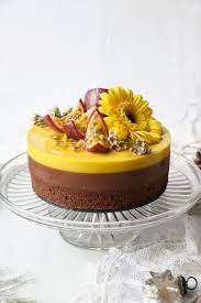 Chocolate Passion Fruit Entremet Cake Vegan Gluten Free Nirvana Cakery Recipe Passion Fruit Cake Passion Fruit Mousse Plant Based Desserts