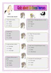 The figure is carved into the side of a steep hill, and is best viewed from the opposite side of the valley or from the air. English Worksheets Quiz About Fictional Horses