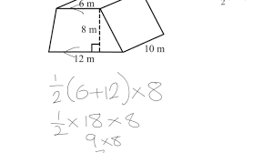 V = a × l a = 1 / 2 × h × (a + b) where, v = volume of trapezoidal prism a = area of trapezoidal prism h = height of the trapezoidal l = height of the prism a = length of the top b = length of the bottom. Volume Of A Trapezoidal Prism Youtube