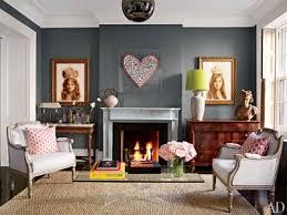Pops of bright pink and a few warmer colors (burgundy, magenta) are sprinkled in to add energy and. Gray Bedroom Living Room Paint Color Ideas Architectural Digest