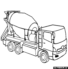 ­for big jobs that need lots of cement, this truck carries it right where it is need. Cement Mixer Coloring Page Free Cement Mixer Online Coloring Coloring Pages For Boys Truck Coloring Pages Coloring Pages