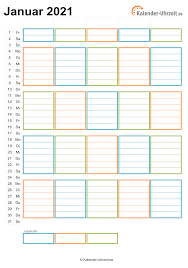 Kalender 2021 mit kalenderwochen und feiertagen. Kalender 2021 Zum Ausdrucken Kostenlos