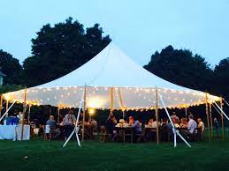Having A Smallevent At Your Home Our Sailclothtents With Bistrolighting Are The Perfect Choice To Impress Your G Party Tent Rentals Tent Rentals Event Tent