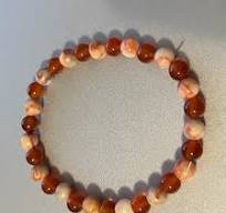 Red Line Jasper and Red Jade Bracelet