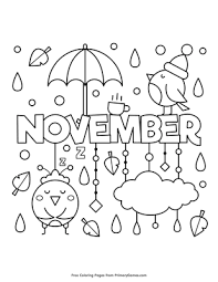 You have the choice ! November Coloring Page Free Printable Pdf From Primarygames