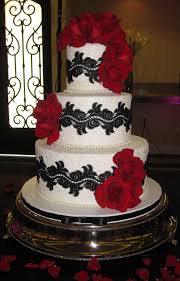 Black White And Red Wedding Cake Wedding Cake Red Black And White Wedding Cake White Wedding Cakes