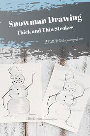 Heres a bet you can make with your friends. Snowman Drawing Thick And Thin Strokes