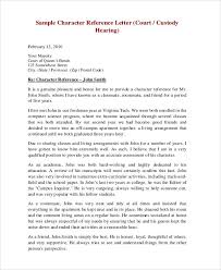Sample Character Reference Letter For Court Hearing Sample Character Reference Letter Writing A Reference Letter Personal Reference Letter