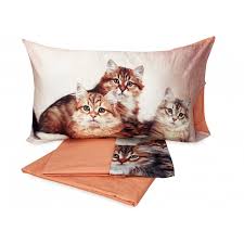 Disponibili in diverse varianti, fantastiche. Completo Lenzuolo Lenzuola Natura Gatto Gatti Salmone