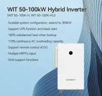 Growatt Hybrid Inverter WIT 50-100K-H/HU Solar Inverter 50KW 63KW 75KW 100Kw with Lifepo4 Battery for Commercial Use with Wifi