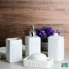 Kit Para Banheiro Para Manter A Pia E Bancada Bem Organizada Produtostop Presentes Cashboxpresentes Casamento Kit Para Banheiro Banheiro Vidadecasada