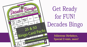 Some are still in use, albeit in a newly marketed way. Decades Bingo Printable Cards Birthdays Over The Hill